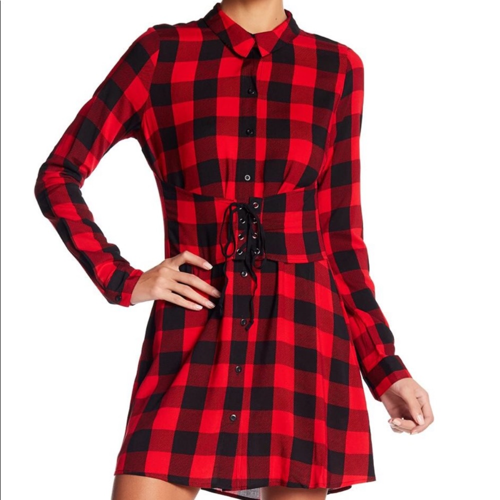 🔥FLASH SALE🔥Love Fire Women's Plaid Corset Dress
